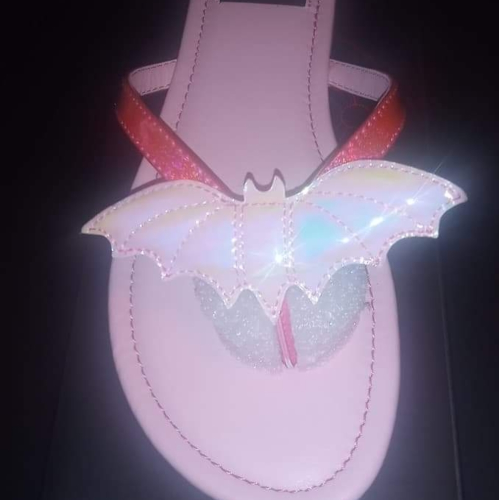 StrangeCvlt Pink Bat Sandals